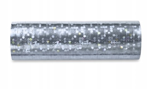 Serpentyna srebrna holograficzna 18 pasków 3,8 m