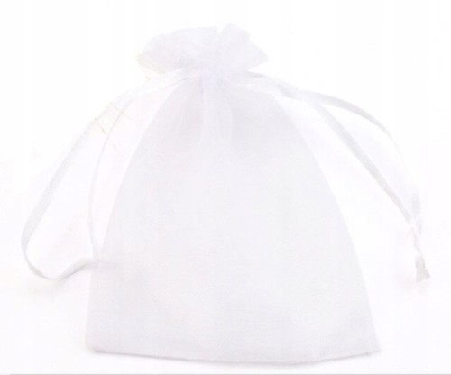 Woreczki z organzy białe wesele 10cm x 15 cm 6 szt