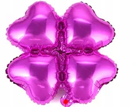 BALON foliowy urodziny KWIAT RÓŻOWY SERCE 42 cm
