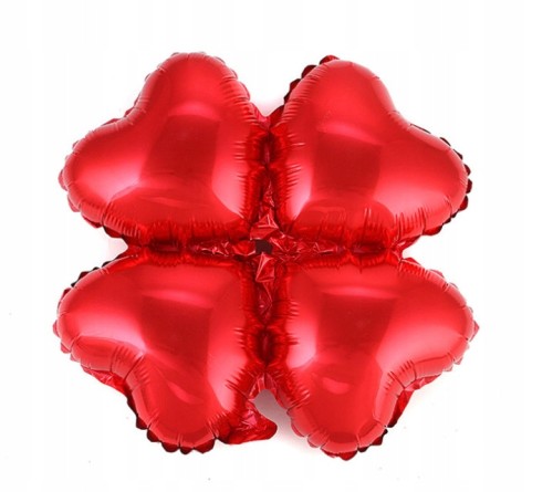 BALON foliowy urodziny KWIAT CZERWONY SERCE 42 cm