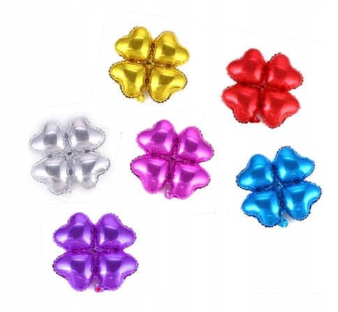 BALONY foliowy KWIAT FIOLETOWY SERCE ZESTAW 42 cm