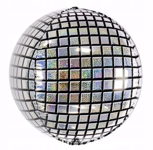 BALON foliowy kula holograficzna 55cm sylwester