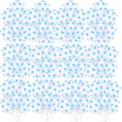 Balony lateksowe 100szt urodziny kropki niebieski