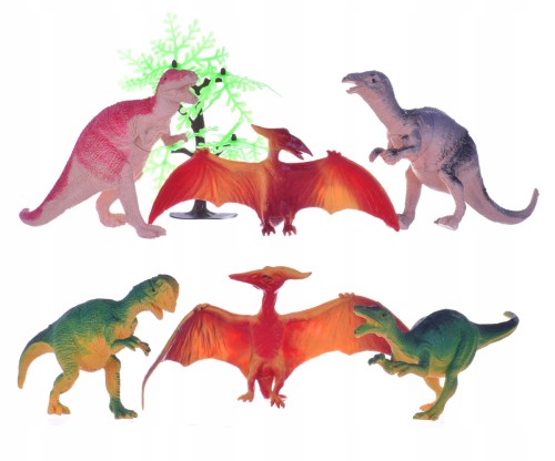 figurki DINOZAURY GUMOWE ZESTAW 7szt dinozaur