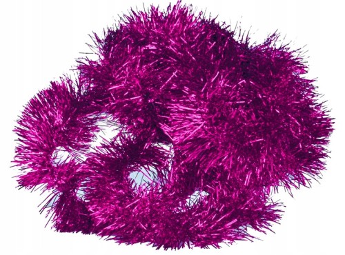 Łańcuch choinkowy 8cm girlanda święta 2m różowy