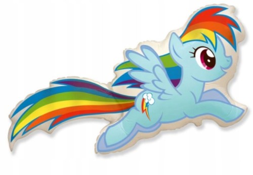 BALON foliowy Kucyki Rainbow Dash urodziny 24''
