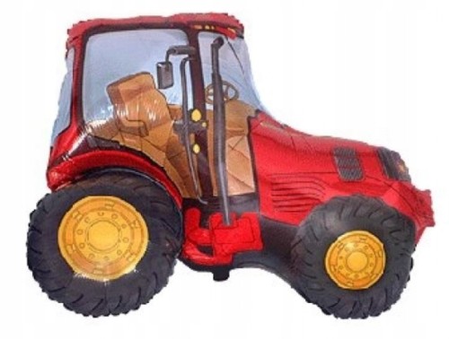 BALON foliowy traktor czerwony urodziny roczek 24'