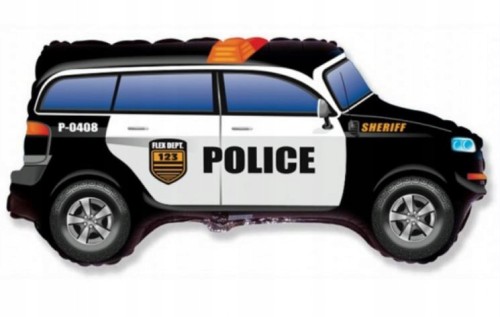 BALON foliowy samochód policja policyjny roczek 24