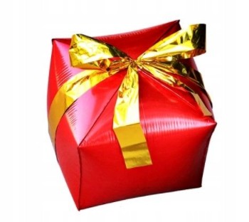 Balon foliowy PREZENT czerwony kokarda Święta