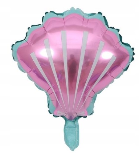 BALON foliowy muszla muszelka różowa urodziny hit