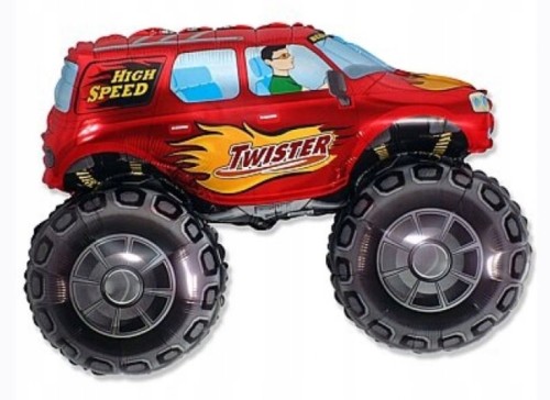 BALON foliowy samochód twister czerwony 37 cm