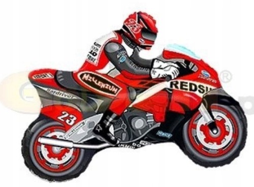 BALON foliowy Motor czerwony 31 cm urodziny roczek