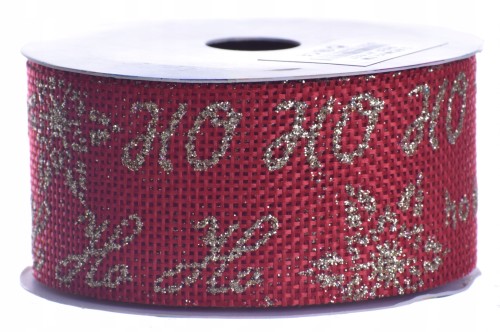 Wstążka świąteczna jutowa juta stroik na choinkę