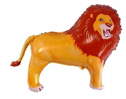 BALON foliowy lew 42 cm urodziny roczek zwierzęta
