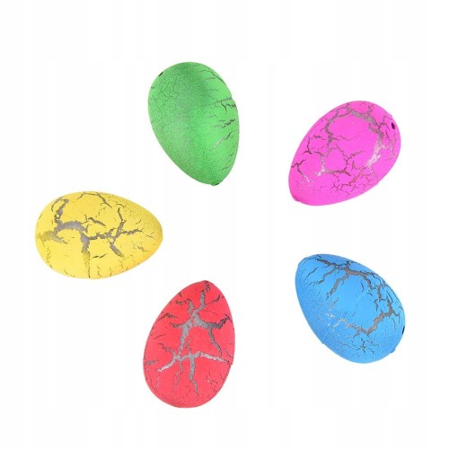 zestaw 5 x jajko 4 cm Wykluwający dinozaur rosnący