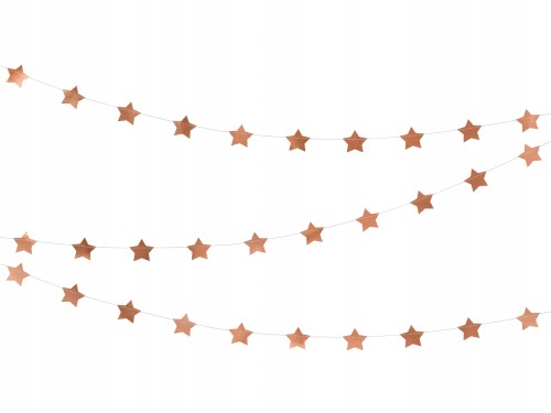 Girlanda gwiazdki urodziny roczek rose gold 3,6 m