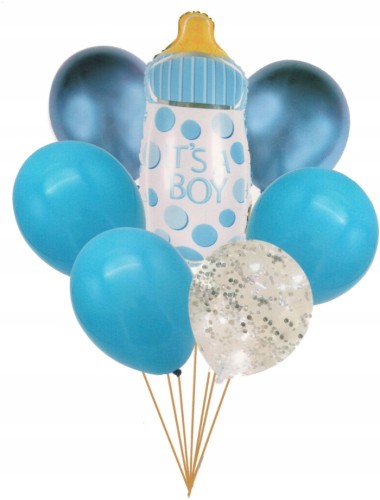 Zestaw boy baby shower IT'S A BOY roczek URODZINY