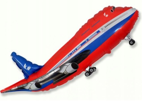 BALON foliowy dla chłopca samolot urodziny 14''