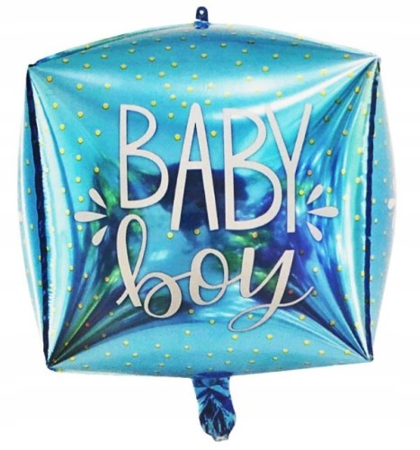 BALON foliowy baby shower 3D 45 cm boy niebieski