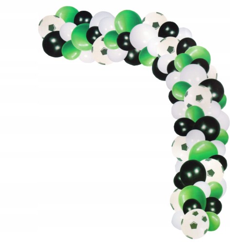 Girlanda lateksowe balony football piłka 110szt