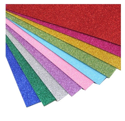 Arkusze piankowe kolorowe brokatowe mix A4