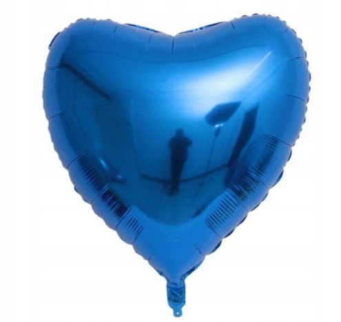 BALON foliowy niebieskie SERCE SERDUSZKO 45cm