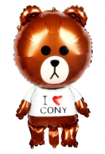 BALON foliowy misio urodziny przyjęcie roczek 87cm