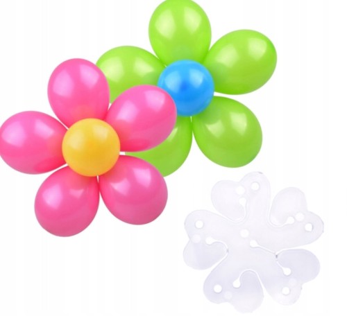 Łącznik do balonów klips girlanda 4 szt kwiat