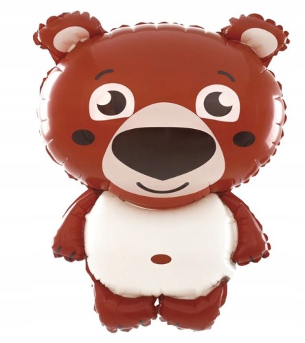 BALON foliowy misio zwierzęta urodziny 63cm roczek