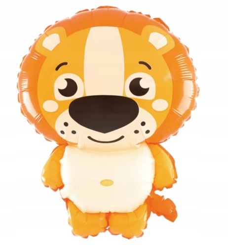 BALON foliowy lew zwierzęta urodziny roczek 63 cm