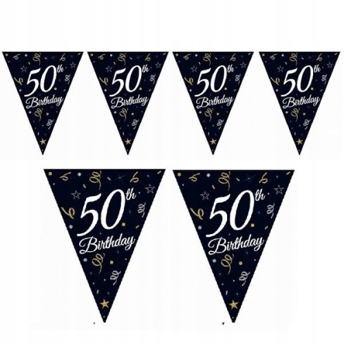 GIRLANDA NA 50 URODZINY flagi 50th Birthday 270cm