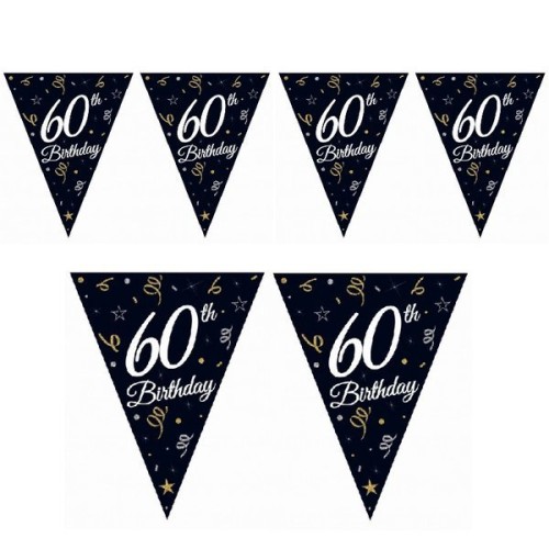 GIRLANDA NA 60 URODZINY flagi 60th Birthday 270cm