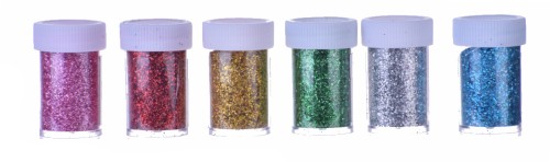 ZESTAW SYPKI BROKAT KOLOROWY BŁYSZCZĄCY 6 kolorów