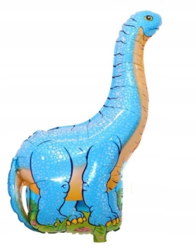 Balon foliowy DINOZAUR DIPLODOK NIEBIESKI 40cm