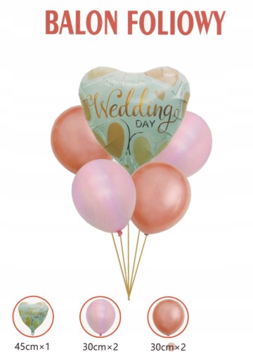 ZESTAW balonów WEDDING panieński wesele ślub