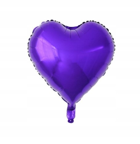 BALON foliowy fioletowe SERCE SERDUSZKO 45cm