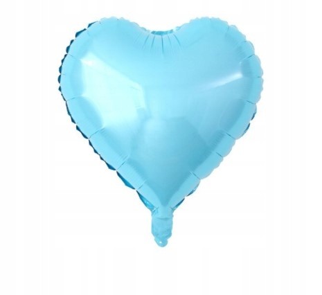 BALON foliowy błękitne SERCE SERDUSZKO 45cm