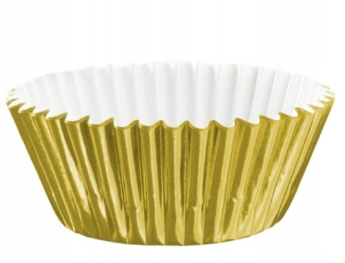 Papilotki do babeczek foremki złote 100szt formy