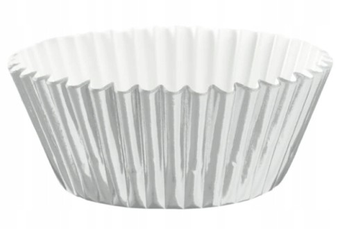 Papilotki do babeczek srebrne 100 szt muffinki