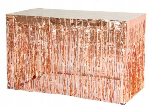 Kurtyna na stół spódnica rose gold 74 x 275 cm