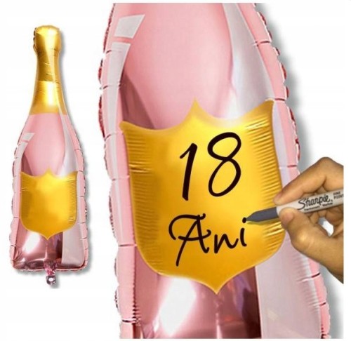 BALON foliowy szampan rose gold personalizowany