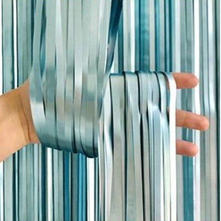 KURTYNA DEKORACYJNA niebieska matowa samoprzylepna