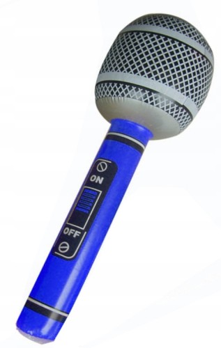 Gwiazda DMUCHANY duży MIKROFON RÓŻOWY DISCO 50cm