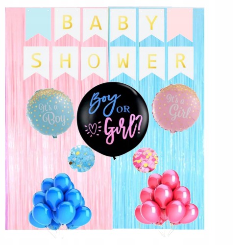 Zestaw balonów GENDER REVEAL balony baby shower