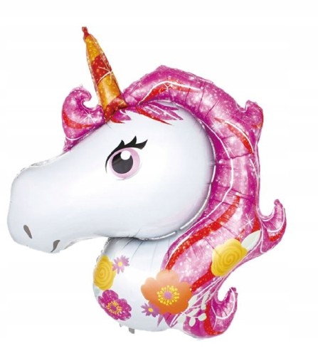 Balon foliowy jednorożec biały róż unicorn 92 cm