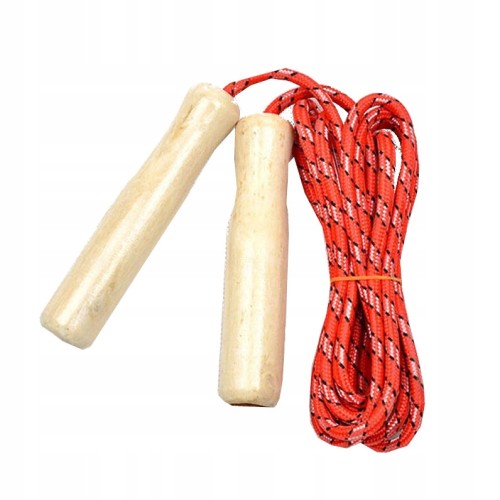 Skakanka drewniany uchwyt mocna trwała dla dzieci