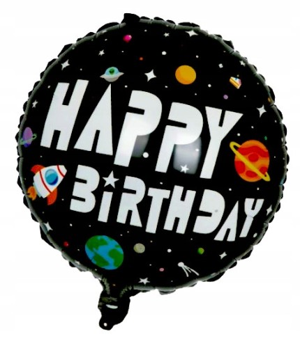 Balon foliowy okrągły astronauta kosmos urodziny