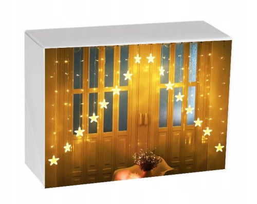 GWIAZDY WISZĄCE LAMPKI CHOINKOWE KURTYNA sople LEd