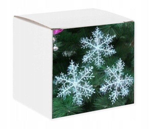 Duże Płatki śniegu zawieszki białe ozdoby 3 szt