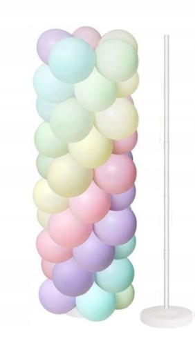 Balony pastelowe na stojaku mix roczek chrzest